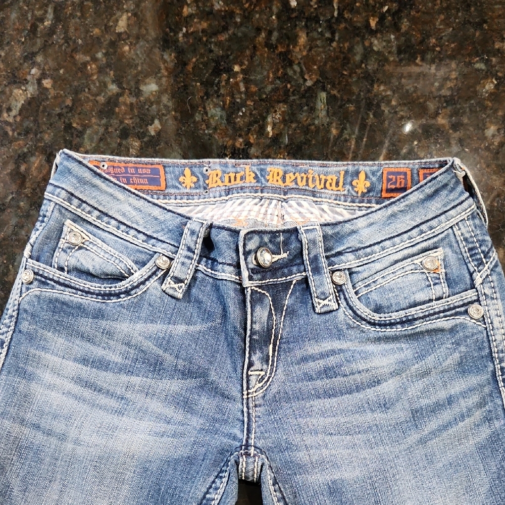 Rock Revival Blue Jeans